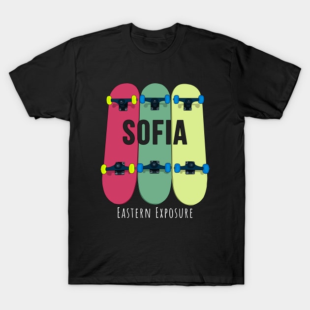 Sofia Eastern Exposure Skateboarding Skate T-Shirt by DiegoCarvalho